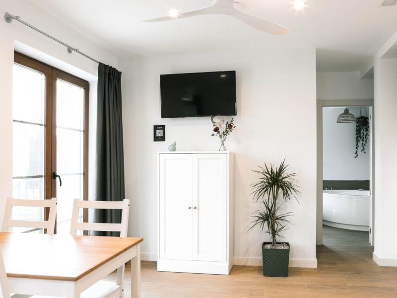 El Puntal apartment lounge with bunk bed